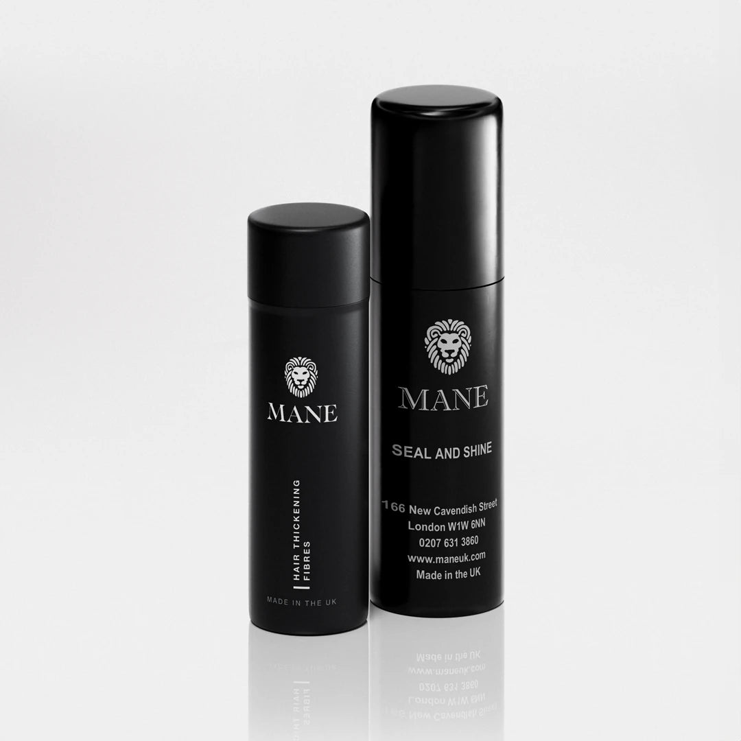 Mane Hair Thickening Fibers with Seal and Shine Combo Pack
