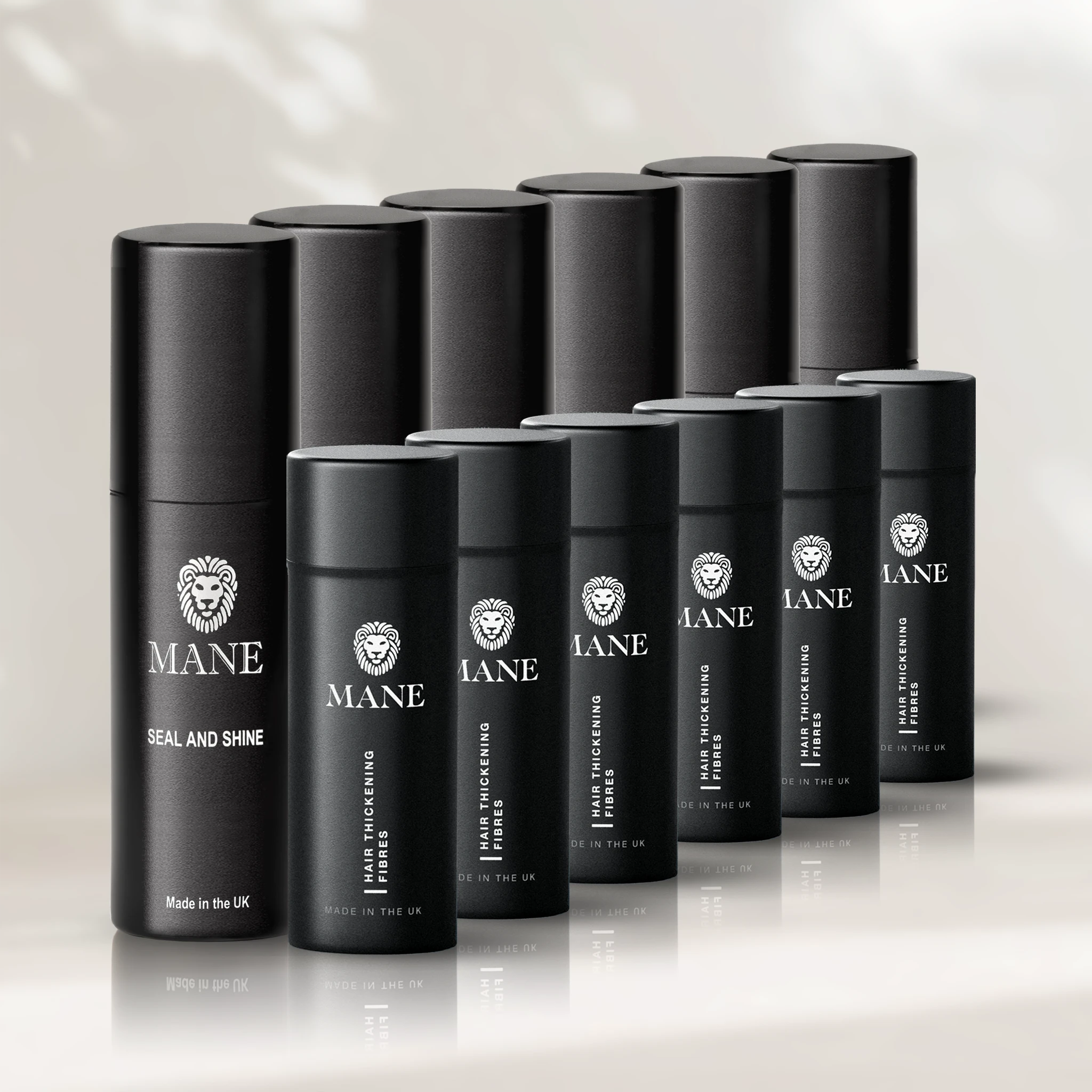 Hair Thickening Fibers & Shine 12-Pack (6 x 15g Fibers, 6 x 100ml Seal & Shine)
